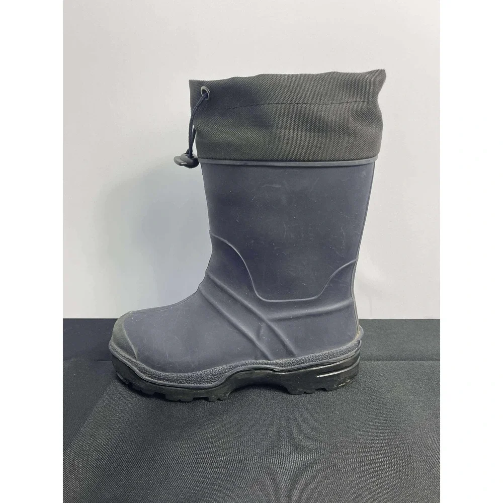 Kids Blue Rubber Rain Boots with Drawstring Cuff‎ Size 11